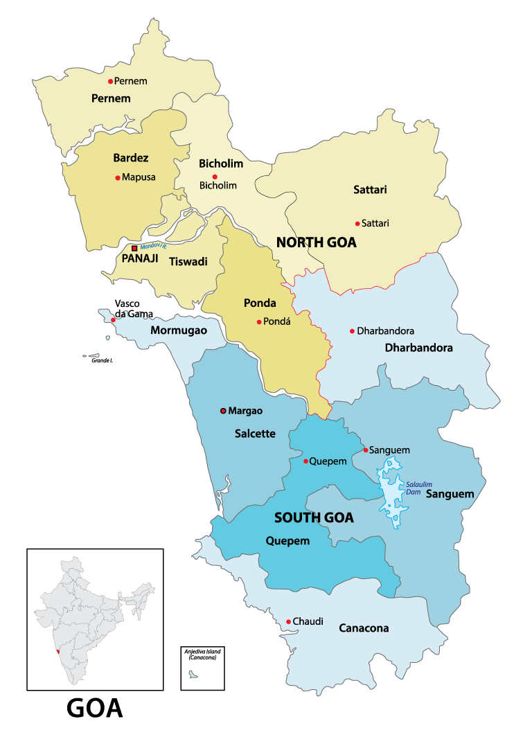 map of goa india